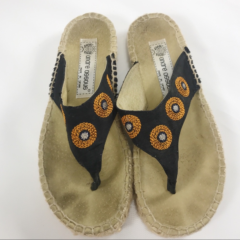 Andre Assous Embroidered Sandals